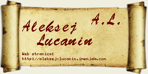 Aleksej Lučanin vizit kartica